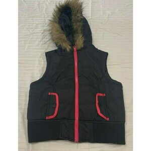 FADED GLORY GIRLS HOODED VEST SIZE M 7/8